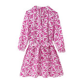 Ar jostas kleitām Sieviešu apdrukāta minikleita ikdienišķa kleita ar garām piedurknēm Femme 2024. gada vasaras eleganta ballītes seksīga kleita Vestidos Mujer