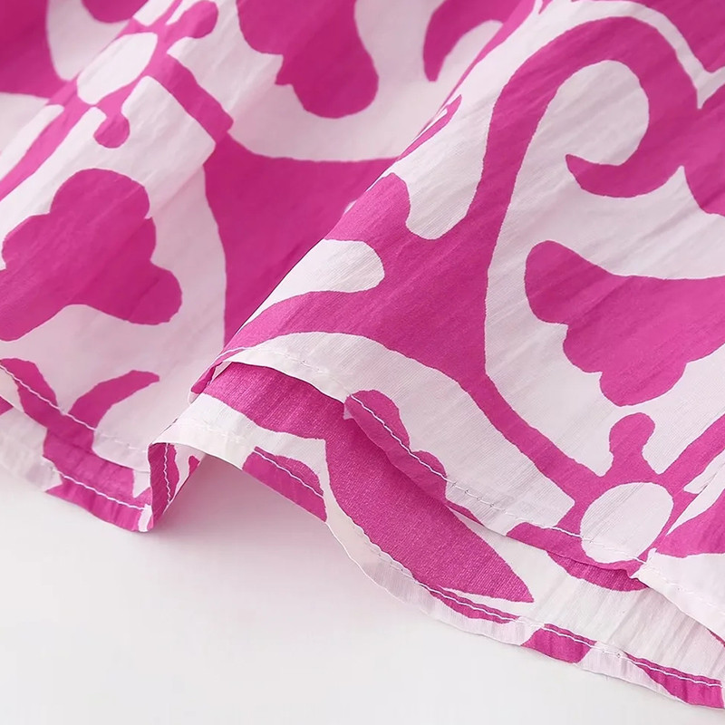 Ar jostas kleitām Sieviešu apdrukāta minikleita ikdienišķa kleita ar garām piedurknēm Femme 2024. gada vasaras eleganta ballītes seksīga kleita Vestidos Mujer