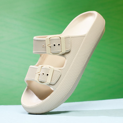 2023 Summer EVA Παντόφλες Γυναικείες Πλατφόρμα με πυκνή σύννεφα Μαλακά πέδιλα παραλίας Γυναικείες τσουλήθρες Σχέδιο Κίτρινο ροζ πάχυνση