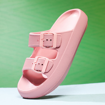 2023 Summer EVA Παντόφλες Γυναικείες Πλατφόρμα με πυκνή σύννεφα Μαλακά πέδιλα παραλίας Γυναικείες τσουλήθρες Σχέδιο Κίτρινο ροζ πάχυνση