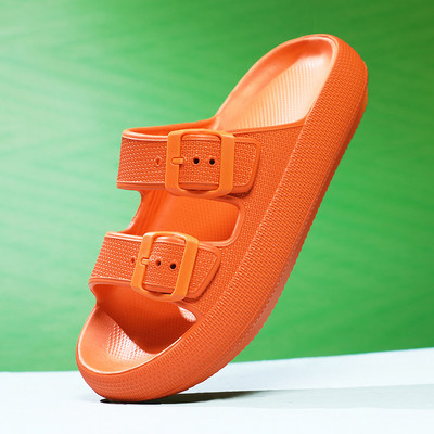 2023 Summer EVA Παντόφλες Γυναικείες Πλατφόρμα με πυκνή σύννεφα Μαλακά πέδιλα παραλίας Γυναικείες τσουλήθρες Σχέδιο Κίτρινο ροζ πάχυνση