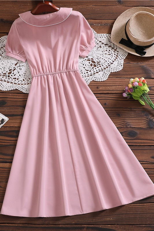 Vasaras jauna, jauka, japāņu stila kleita ar īsām piedurknēm mori meitenei solīdi ikdienas vestidos