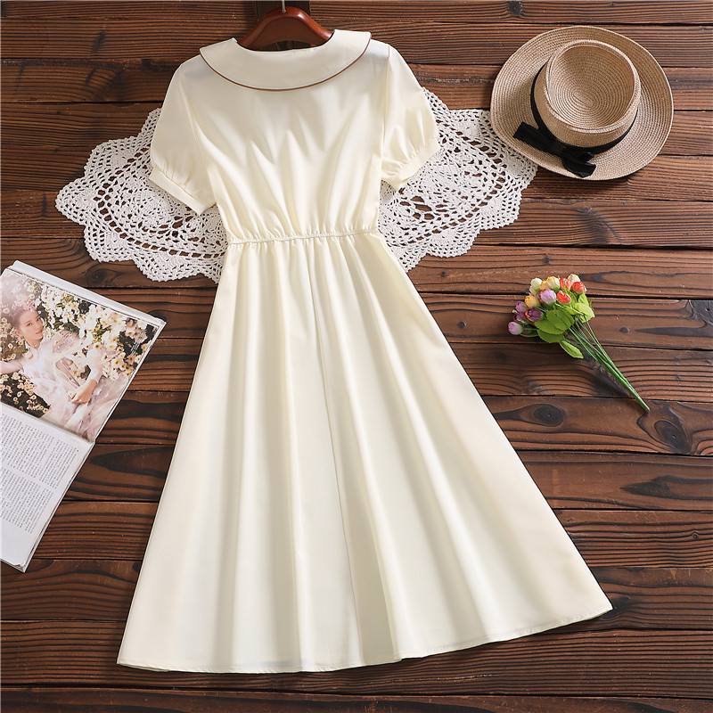 Vasaras jauna, jauka, japāņu stila kleita ar īsām piedurknēm mori meitenei solīdi ikdienas vestidos