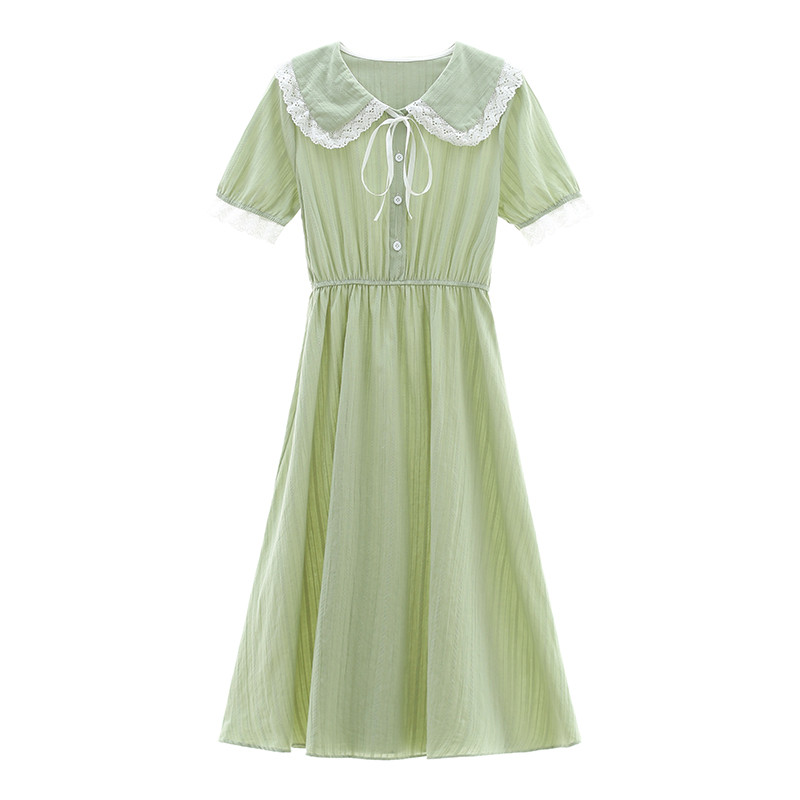 Mori girl solid vestidos Jauna vasaras modes sieviešu kleita ar īsām piedurknēm