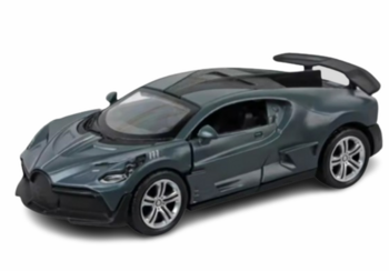 Играчка Кола,  Bugatti Divo, Звук, Метална, Сива, 14х8х7 см