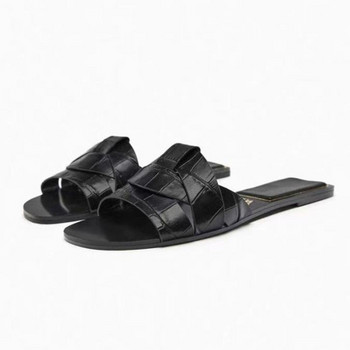 Designer Traf Woman Flat καινούργιες παντόφλες υφασμένες με άνετα γυναικεία παπούτσια Casual slippers στο κάτω μέρος Γυναικεία παπούτσια καλοκαιρινά