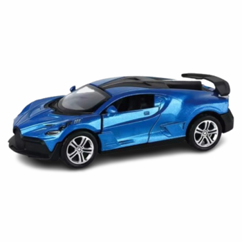 Играчка Кола,  Bugatti Divo, Звук, Метална, Син, 14х8х7 см