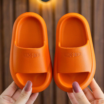Nyári gyermekek hétköznapi papucsok egyszínű, légáteresztő, csúszásmentes otthoni fürdőszoba strand gyerekeknek puha papucsok fiúknak lányoknak benti cipők