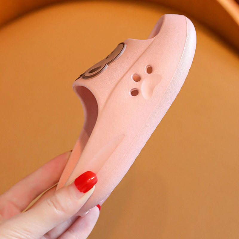 Bērnu Čības Vasaras Karikatūra Lācis Mājas Apavi zēniem Meitenēm Mīkstas Eva Plakanas Papēža Čības Pludmales Bērnam Bērniem Bērnu slidkalniņi