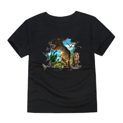 Polo T krekli bērnu vasaras tērpiem zēniem Dinozaurs Lauva Auto Raķete ar pilnu apdruku ar īsām piedurknēm Apģērbi Topi Bērnu T-krekli 1 3 5 7 g.