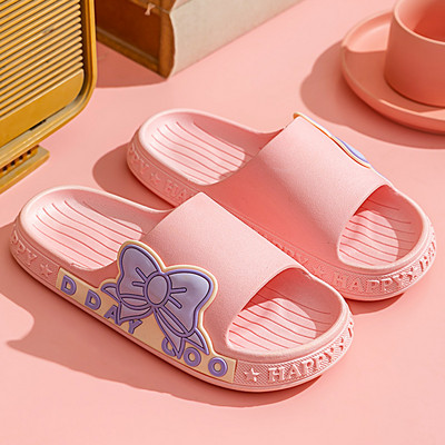 Vasaras meitenes iekštelpu čības multfilmas tauriņš rozā bērnu slidkalniņi apavi Vannas istaba Neslīdošas pusaudžu čības Chaussure zīdaiņa pildījums