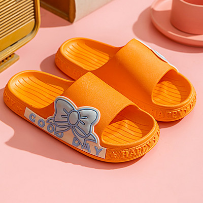 Vasaras meitenes iekštelpu čības multfilmas tauriņš rozā bērnu slidkalniņi apavi Vannas istaba Neslīdošas pusaudžu čības Chaussure zīdaiņa pildījums