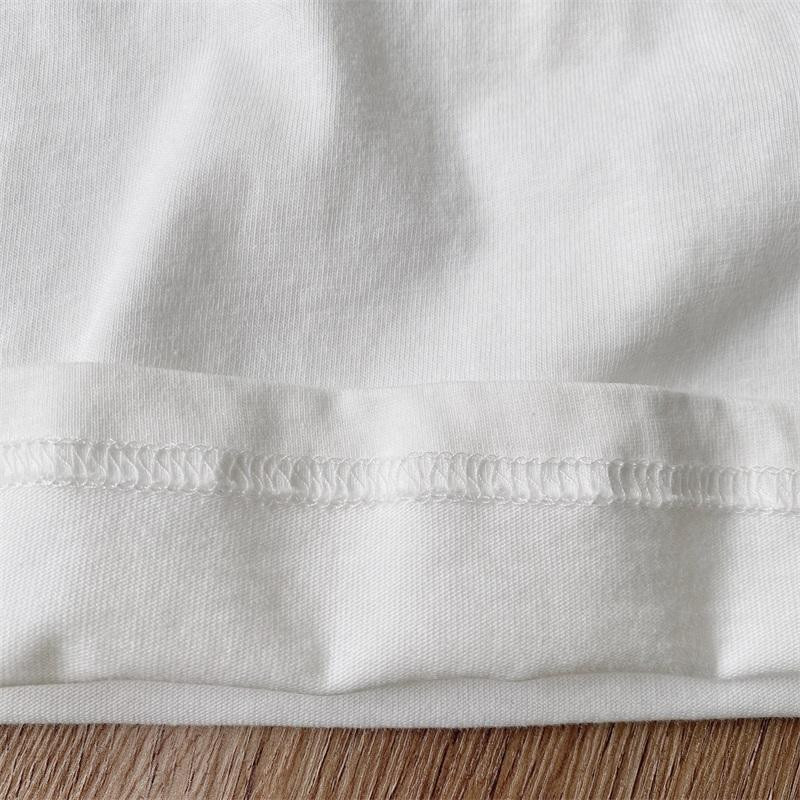 2024 Summer Boy Children Patch Хип-хоп Тениска с къси ръкави Момиче Бебешки свободни ежедневни горнища Детски памучни тениски Модни дрехи за малки деца