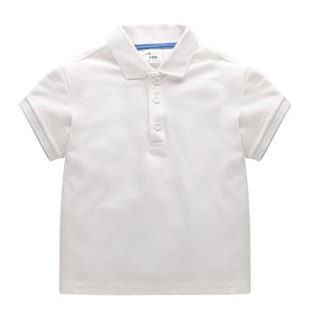 Αγόρια πολύχρωμα καλοκαιρινά μπλουζάκια πόλο Βαμβακερά Ρούχα για αγόρια Κοντομάνικα μπλουζάκια Παιδικά μπλουζάκια πόλο μπλε Λευκά για αγόρια