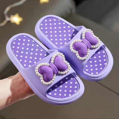 Dječje papuče mašna za djevojčice dječje protuklizne 3 do 9 godina super mekane ljetne dječje papuče za djevojčice