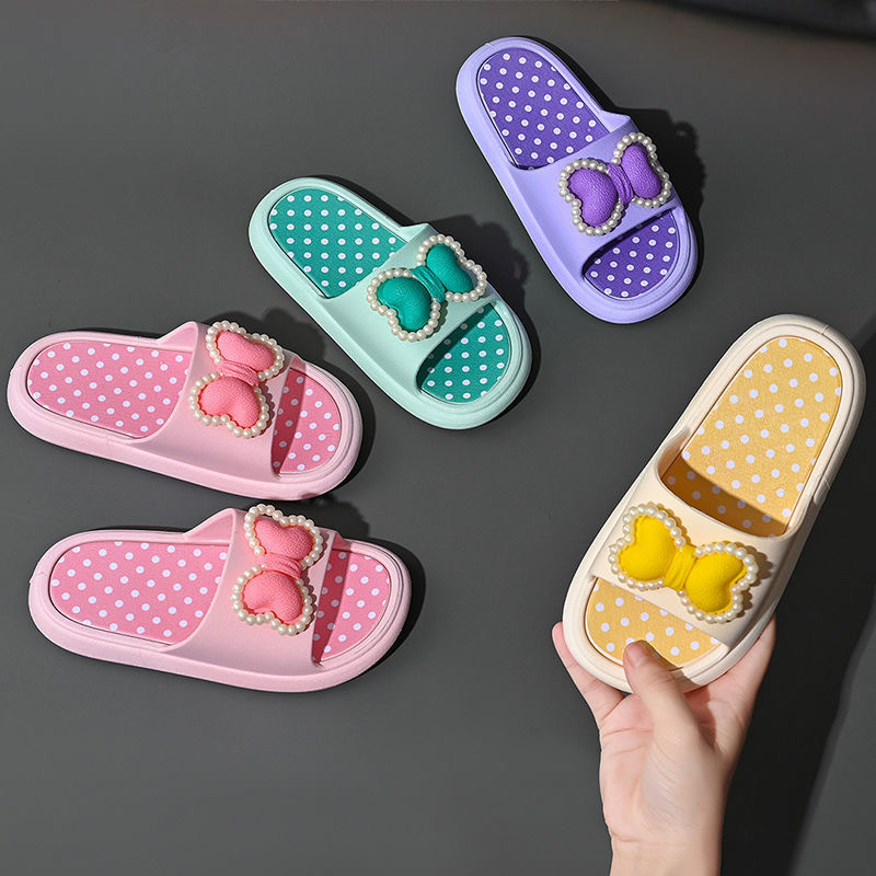 Dječje papuče mašna za djevojčice dječje protuklizne 3 do 9 godina super mekane ljetne dječje papuče za djevojčice