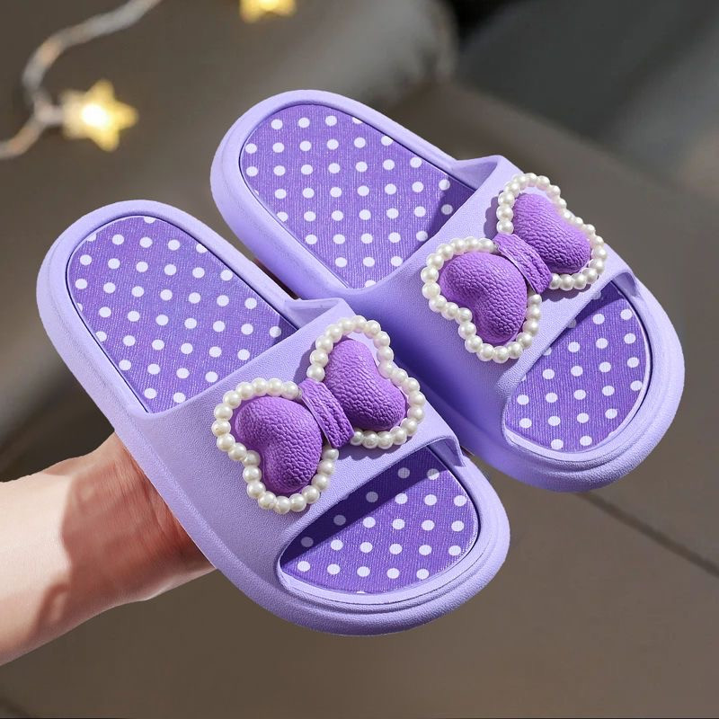 Dječje papuče mašna za djevojčice dječje protuklizne 3 do 9 godina super mekane ljetne dječje papuče za djevojčice