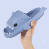 Litfun jaukas haizivju čības bērniem EVA mīksta apakša pludmales apavi multfilma vannas istaba bērnu sandales komforta neslīdošas mājas čības