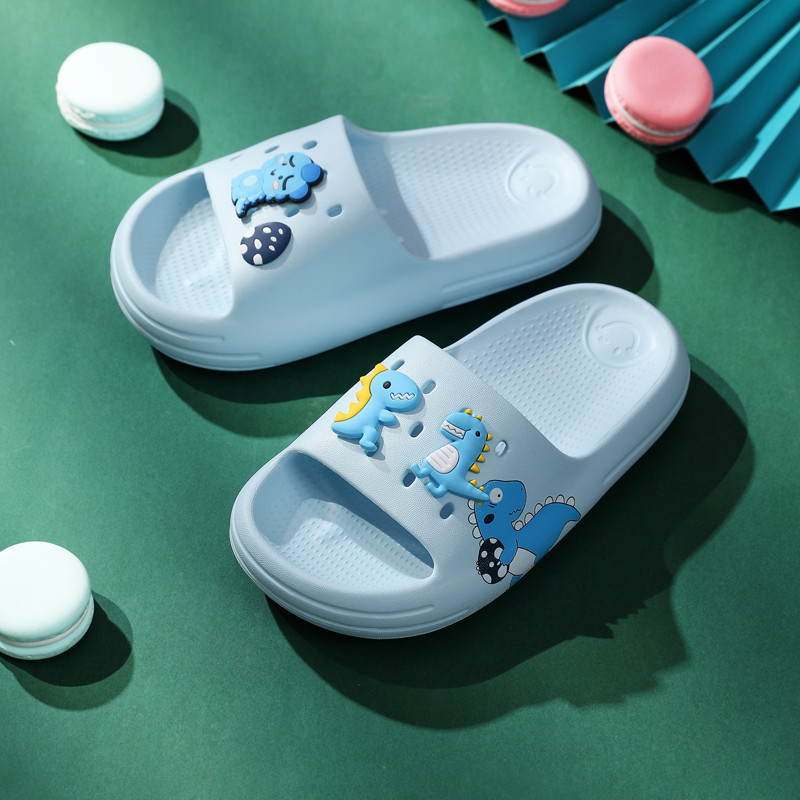Vasaras Bērnu Čības Bērni Dinozauru Dizains Iekštelpu Mājas Slīdkalniņi Neslīd Mīkstas Sandales Ērtas Čības Zēni Meitenes Flip Flop