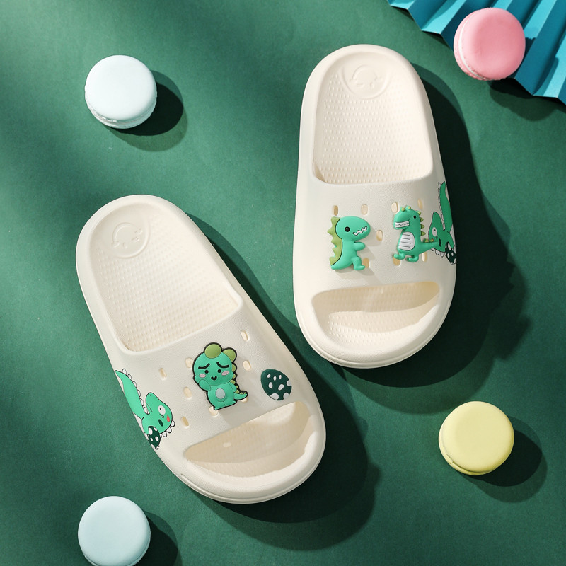 Vasaras Bērnu Čības Bērni Dinozauru Dizains Iekštelpu Mājas Slīdkalniņi Neslīd Mīkstas Sandales Ērtas Čības Zēni Meitenes Flip Flop