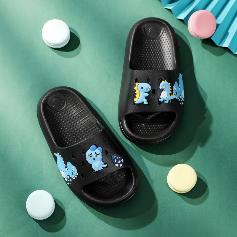 Vasaras Bērnu Čības Bērni Dinozauru Dizains Iekštelpu Mājas Slīdkalniņi Neslīd Mīkstas Sandales Ērtas Čības Zēni Meitenes Flip Flop