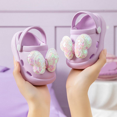 Jaunas vasaras EVA bērnu bantes čības meitenes princeses zīdainis dodas ārā Pretslīdes caurumu kurpes Mode jaukas meitenes mazuļu pludmales čības