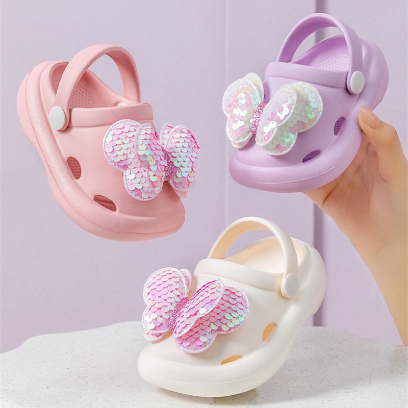 Jaunas vasaras EVA bērnu bantes čības meitenes princeses zīdainis dodas ārā Pretslīdes caurumu kurpes Mode jaukas meitenes mazuļu pludmales čības