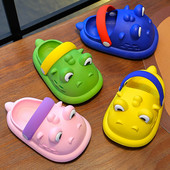 Nyári gyerekpapucsok Aranyos rajzfilm dinoszaurusz lábujjak becsomagoló szandálok fiúknak lányoknak tipegő papucsok csúszásmentes otthoni gyerekcipők