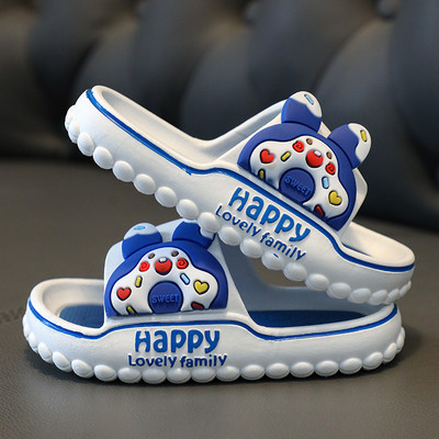 Nyáron 2-10 éves korig Gyerekek Papucsok Gyerekek Rajzfilm Strandszandál Fiúk Lányok Papucsok Puha Talp Csúszásmentes Fürdőszoba Beltéri Otthoni Cipők