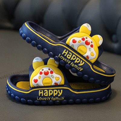 Nyáron 2-10 éves korig Gyerekek Papucsok Gyerekek Rajzfilm Strandszandál Fiúk Lányok Papucsok Puha Talp Csúszásmentes Fürdőszoba Beltéri Otthoni Cipők