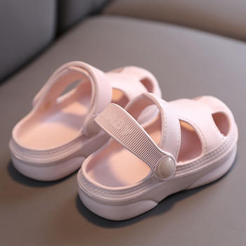 Бебешки обувки Летни бебешки обувки с дупки Нехлъзгащи се меки подови сандали за малки деца Момчета Момичета Деца Ежедневни бонбонени римски плажни чехли