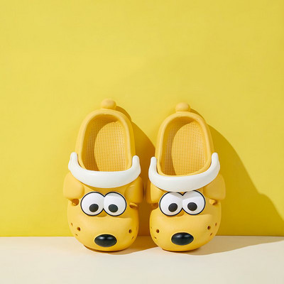 Карикатура Сладко куче Мода Лято Деца Детски Меки памучни чехли Плоска платформа Баня Eva Неплъзгащи се вътрешни обувки