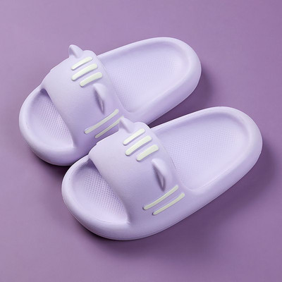 2-12 éves gyermekek nyári papucsok aranyos rajzfilm macskák szandál fiúknak lányoknak csúszásmentes papucsok fürdőszoba otthoni gyerekcipők