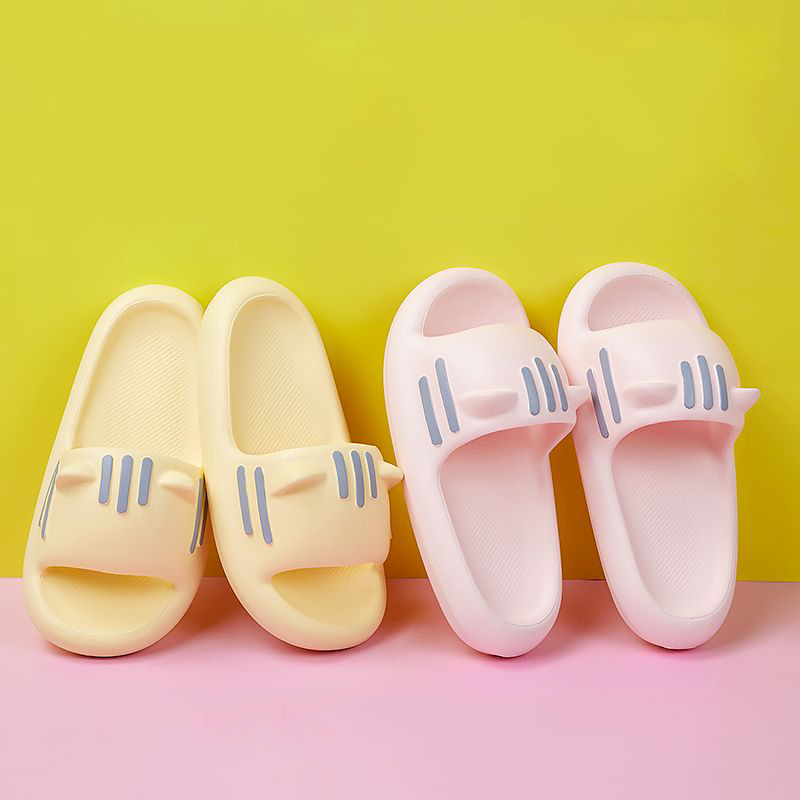 2-12 éves gyermekek nyári papucsok aranyos rajzfilm macskák szandál fiúknak lányoknak csúszásmentes papucsok fürdőszoba otthoni gyerekcipők