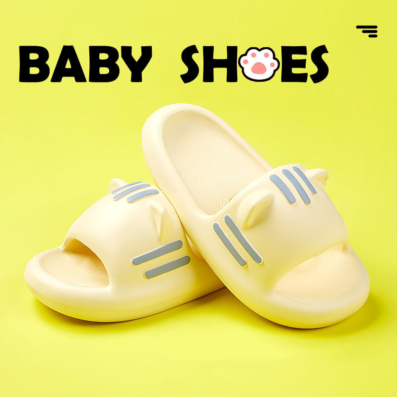 2-12 éves gyermekek nyári papucsok aranyos rajzfilm macskák szandál fiúknak lányoknak csúszásmentes papucsok fürdőszoba otthoni gyerekcipők