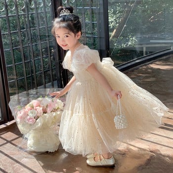 Καλοκαιρινό φόρεμα για μικρά κορίτσια για παιδιά Πριγκίπισσα φόρεμα γενεθλίων με δίχτυ νυφικά παιδικά φορέματα