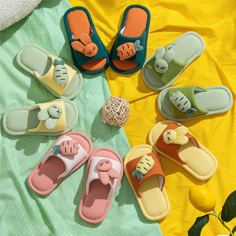 Gyerek papucs Nyúl pamut négy évszak háztartási szülő fiú lány lány rajzfilm nyár beltéri halszáj papucs gyerekeknek
