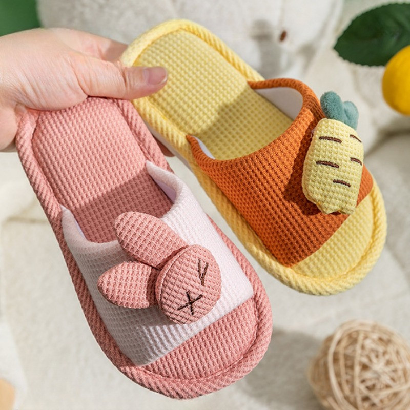 Gyerek papucs Nyúl pamut négy évszak háztartási szülő fiú lány lány rajzfilm nyár beltéri halszáj papucs gyerekeknek