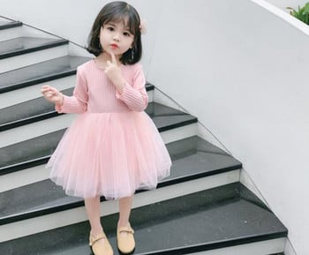 Βρεφικό φόρεμα με ραφές με δαντέλα 2022 Νέα άφιξη Παιδικό κορίτσι, ανοιξιάτικο φθινοπωρινό φόρεμα Παιδικό πριγκίπισσα βαμβακερό φόρεμα για 12M-6Y