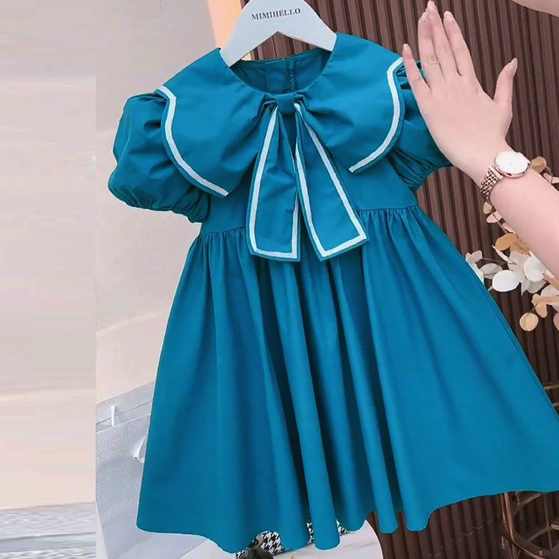 Haljina za djevojčice Ljetna korejska verzija od čistog pamuka Nova dječja haljina princeze Dječja ljetna haljina kratkih rukava
