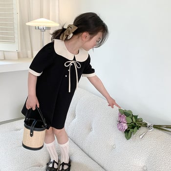 2023 Лято Корея Стил на принцеса Сладък къс ръкав Усъвършенстван перлен памук Мека мода Нов дизайн Елегантност за момичета