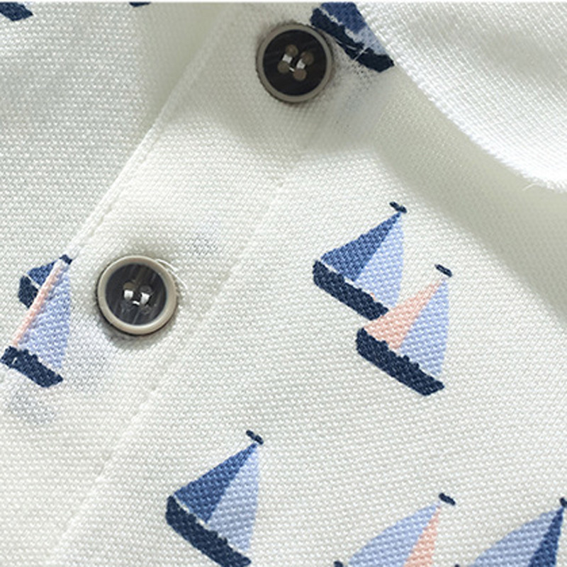 Little Maven 2024 Fiúk Pólók Gyermek pólók Nyári Gyerek Iskola Pólók Egyszínű fehér színű Fiúk alkalmi ruhák