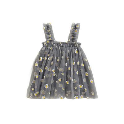 Nyári baba lányok tüll ruha százszorszép virágos gyerek születésnapi parti ruha Ujjatlan heveder Kislány alkalmi ruházat hercegnő ruha