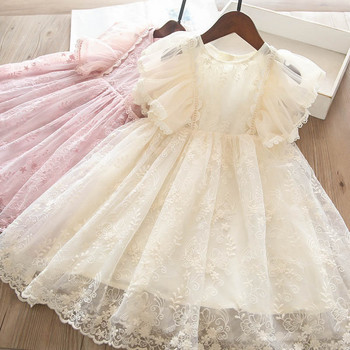 2024 Нова рокля за момичета Летни ваканционни ежедневни дрехи Детски детски рокли за момичета Дантелени рокли за рожден ден на принцеса 3-8T