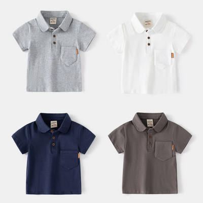 Ljetne majice kratkih rukava za dječake Polo majice kratkih rukava za dječake Dječje jednobojne majice Top majica za dječake Odjeća u korejskom stilu 1-7T