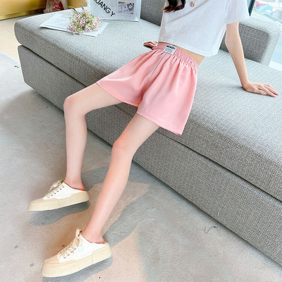 Gyerek Lány Rövidnadrág Nyári Jégselyem Légáteresztő Bő, Rövid Nadrág Alkalmi Sportruházat Tinédzser Gyerek Felszerelés Alsó 4-15 év