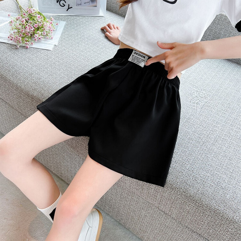 Gyerek Lány Rövidnadrág Nyári Jégselyem Légáteresztő Bő, Rövid Nadrág Alkalmi Sportruházat Tinédzser Gyerek Felszerelés Alsó 4-15 év