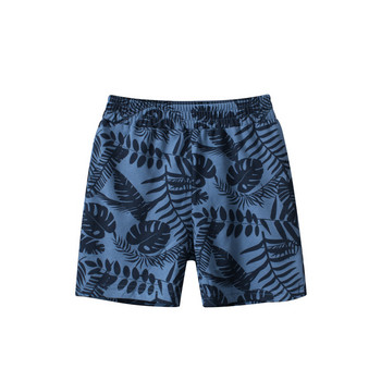 Καλοκαίρι 2024 Νέο σορτς παραλίας για αγόρια με στάμπα δέντρων καρύδας Κοντό παντελόνι Παιδικά ρούχα Μοτίβο με φύλλα ελαστική μέση Παιδική στολή