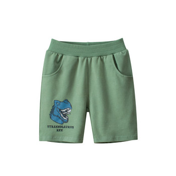 Καλοκαίρι 2024 Νέο παιδικό σορτς κινουμένων σχεδίων Dinosaur print Κοντό παντελόνι για αγόρια Ελαστική μέση παραλία σορτς παιδικά ρούχα