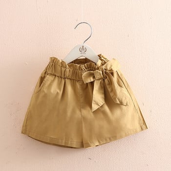 2024 Горещи летни ежедневни нови корейски дизайн 3 4 5 6 7 8 9 10 12 години памук тъмносини къси панталони със сладка панделка за деца бебе момиче